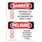 Signmission OSHA Sign, Propane Gas Flammable No Smoking, 10in X 7in Rigid Plastic, 7" W, 10" L, Spanish OS-DS-P-710-VS-1539 - alternate 1